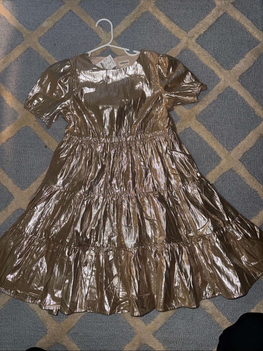 Crewcuts Metallic gold dress